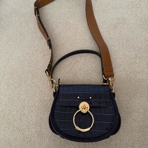 Chloe Tess Calfskin Crocodile Embossed Bag